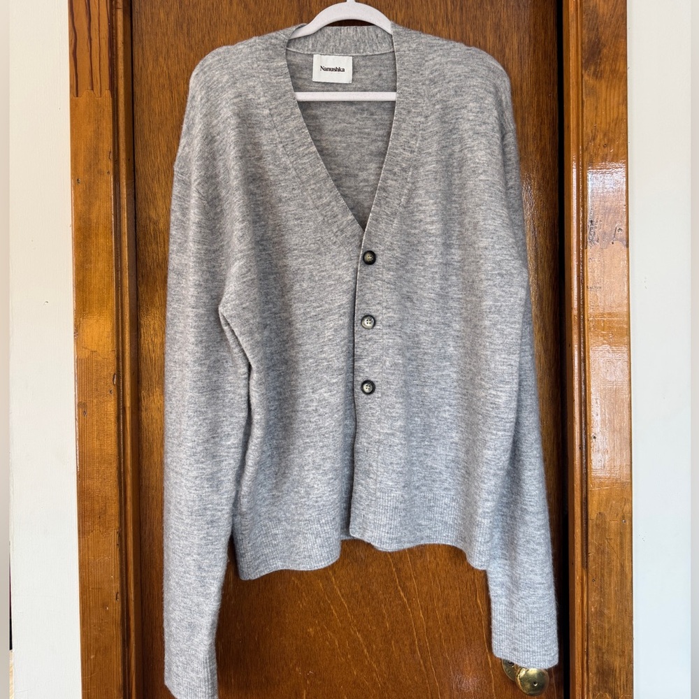 Grey Wool Nanushka Cardigan